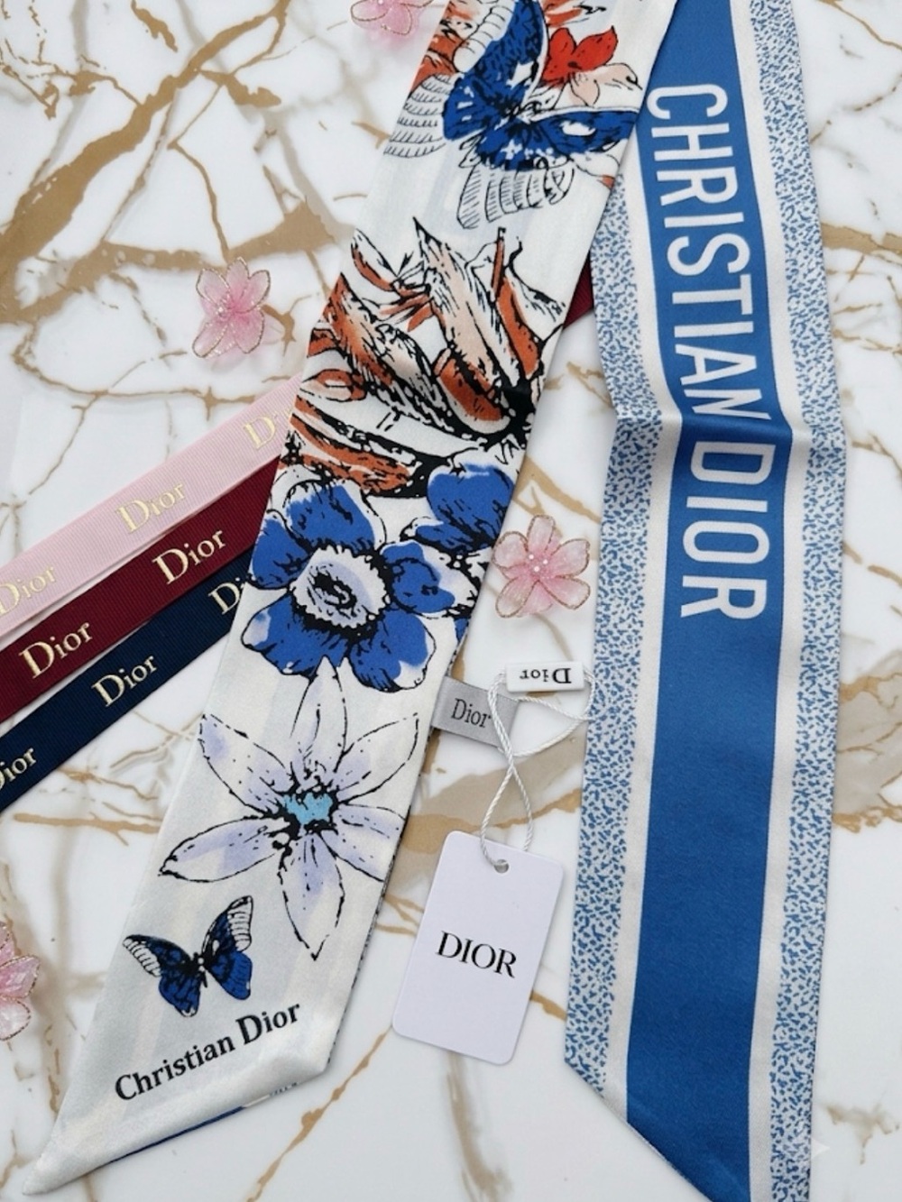 Dior mitzah scarf 100% silk new with tag AMAZING